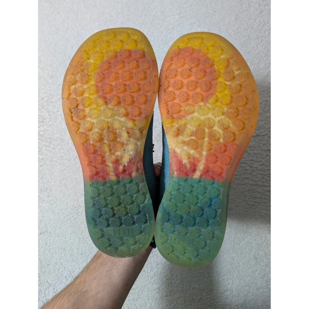NOBULL Trainer Women 7 Teal Rainbow Sunrise Palm Tree SuperFabric Cross Training